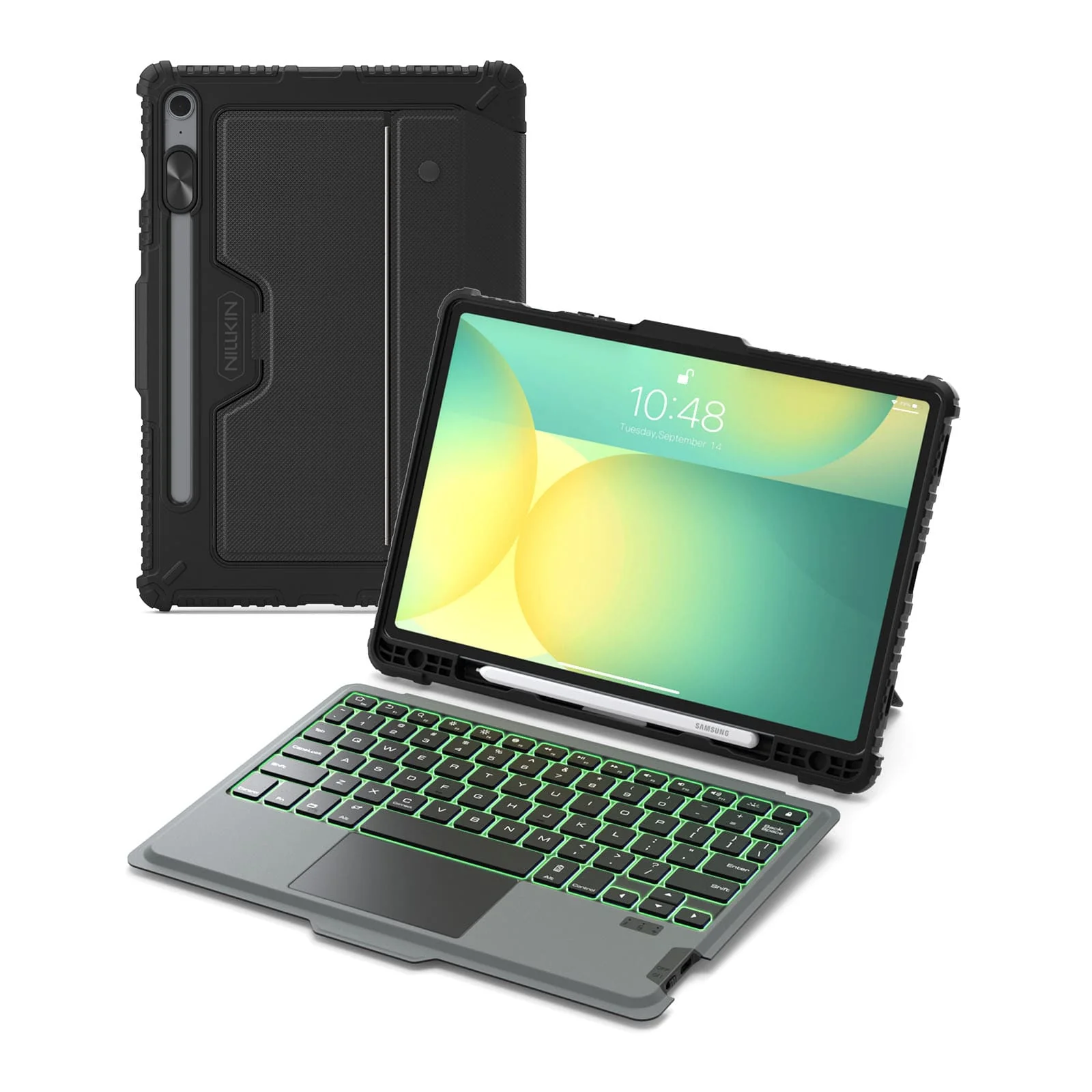 Bumper Combo Backlit Keyboard Case (Black) for Galaxy Tablet Series - Image 53