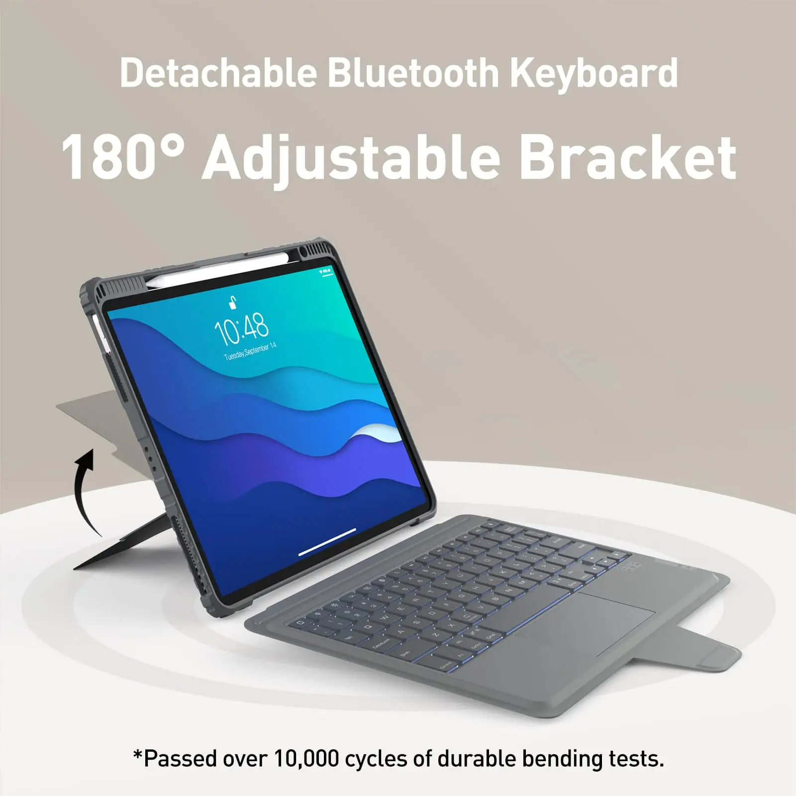 Bumper Combo Backlit Keyboard Case (Grey) for iPad Series - Image 29