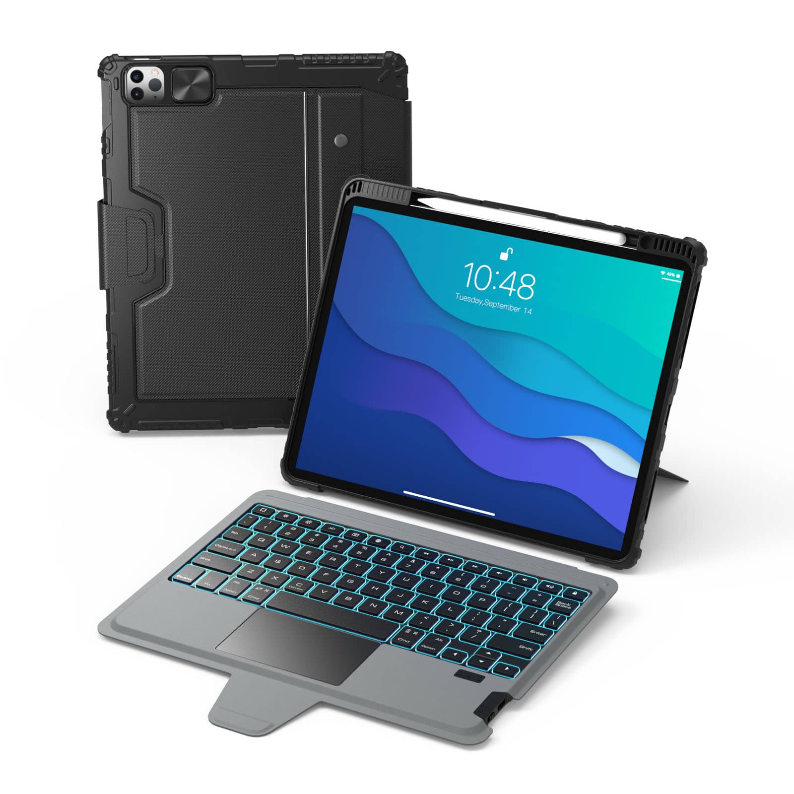 Bumper Combo Backlit Keyboard Case (Black) for iPad Series - Image 25