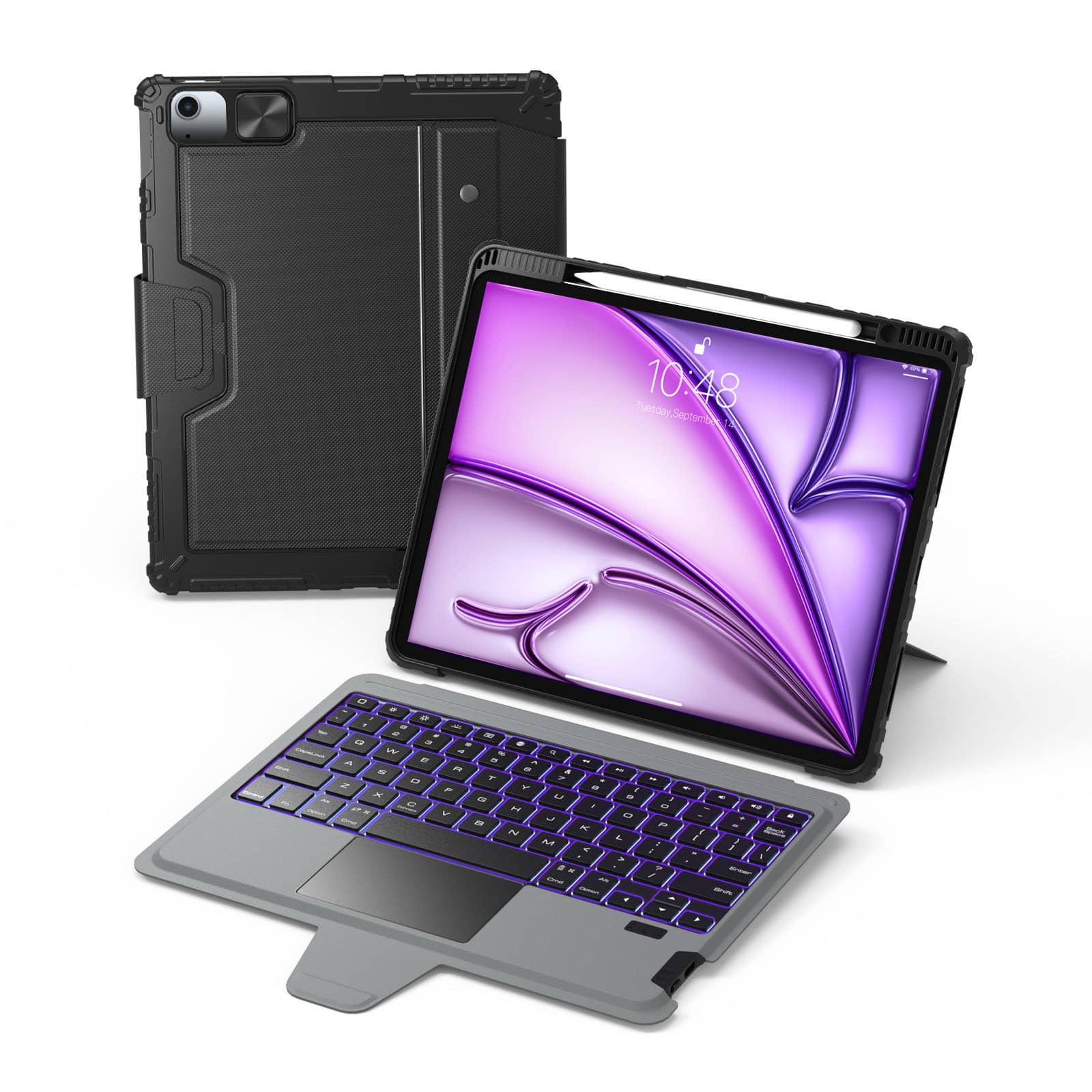 Bumper Combo Backlit Keyboard Case (Black) for iPad Series - Image 46
