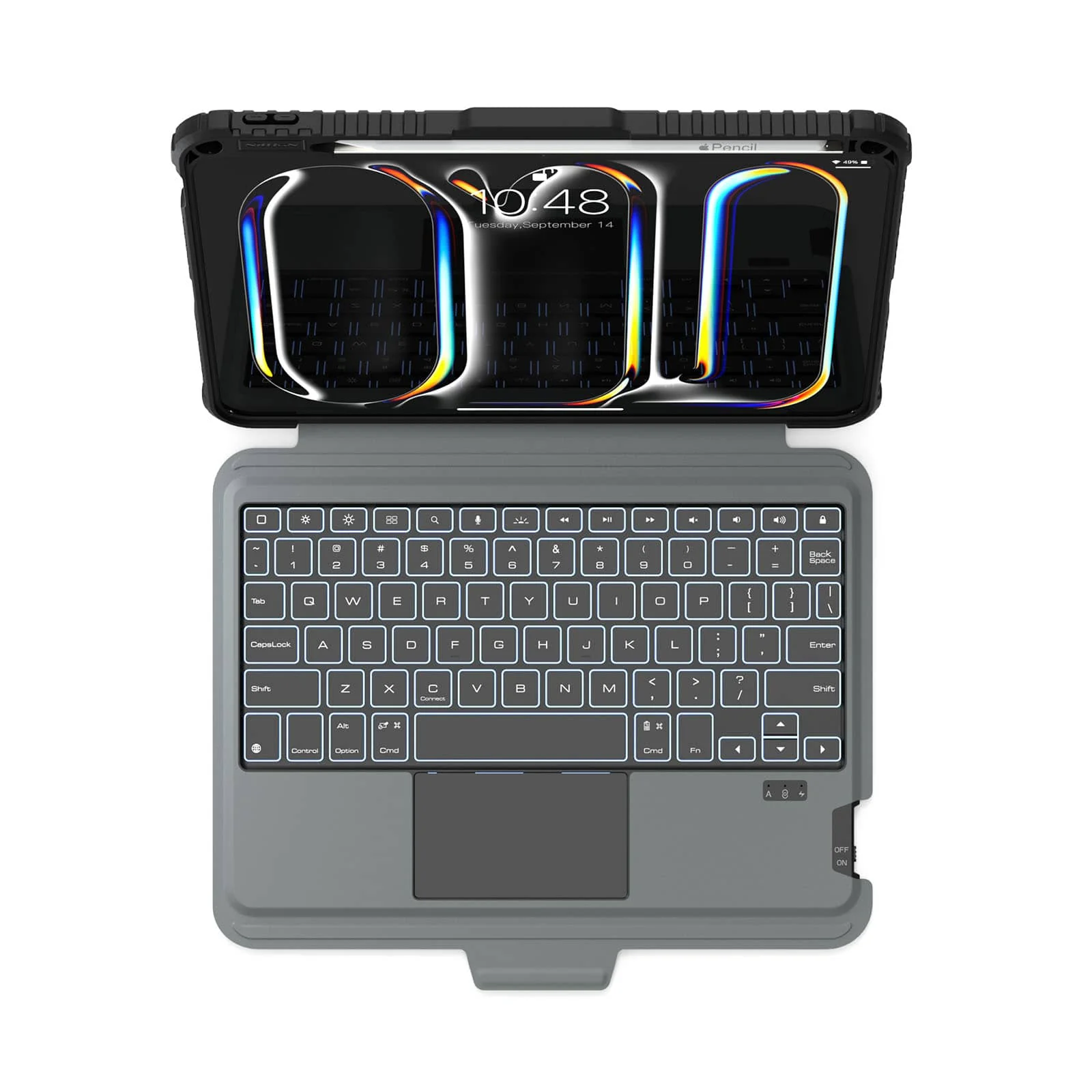 Bumper Combo Backlit Keyboard Case (Black) for iPad Series - Image 62