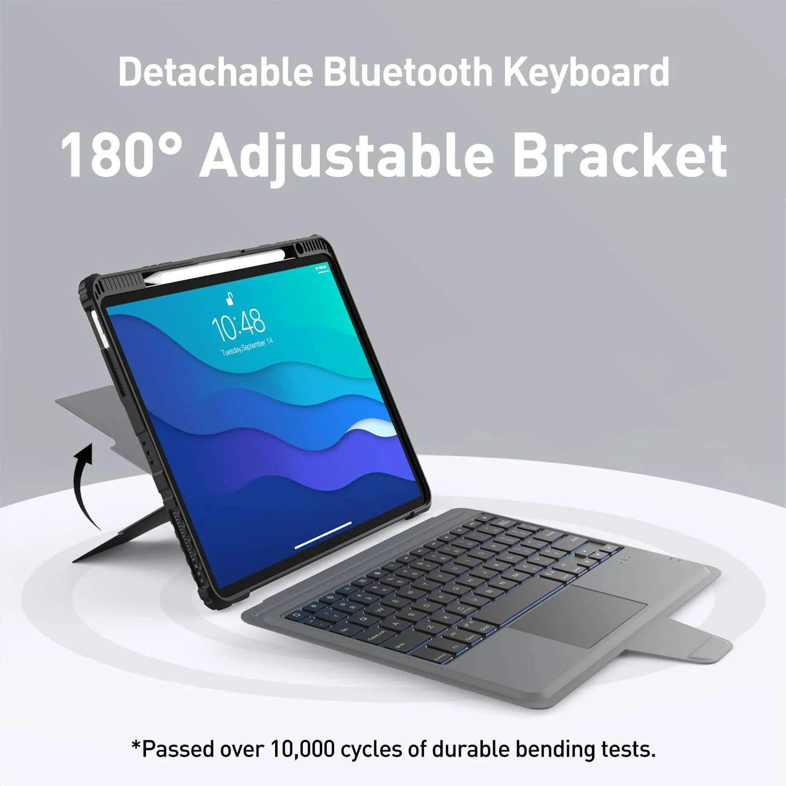 Bumper Combo Backlit Keyboard Case (Black) for iPad Series - Image 77