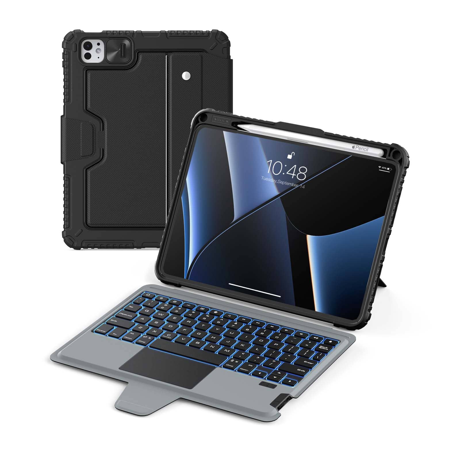 Bumper Combo Backlit Keyboard Case (Black) for iPad Series - Image 83