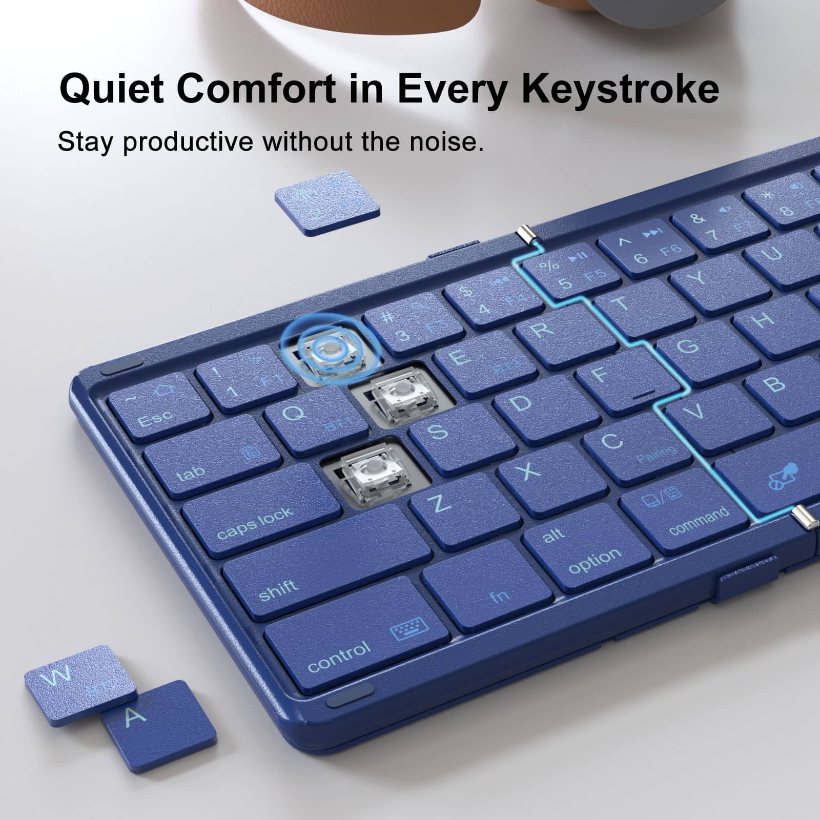 Cube Pocket Foldable Bluetooth Keyboard with Touchpad - Image 12