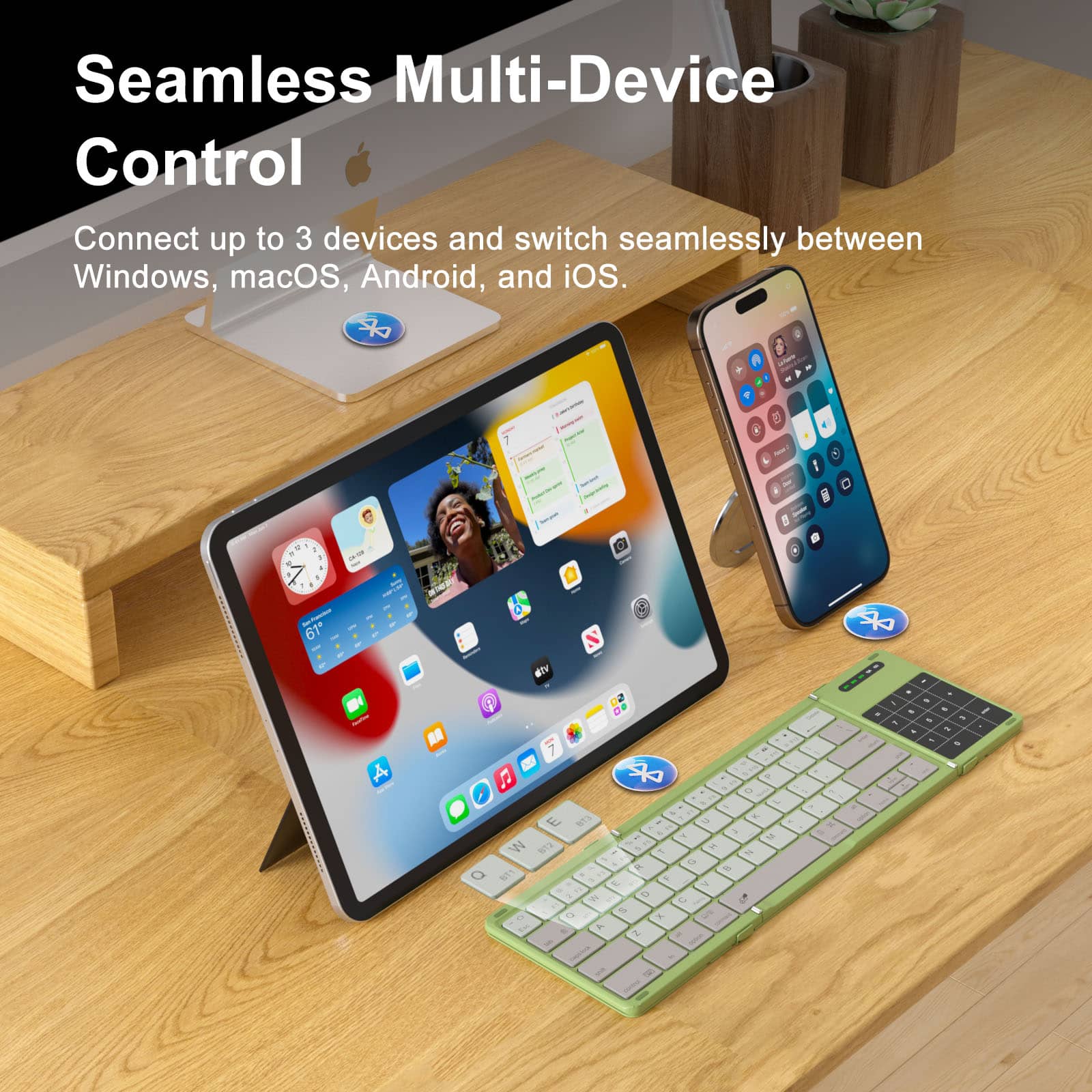 Cube Pocket Foldable Bluetooth Keyboard with Touchpad - Image 19