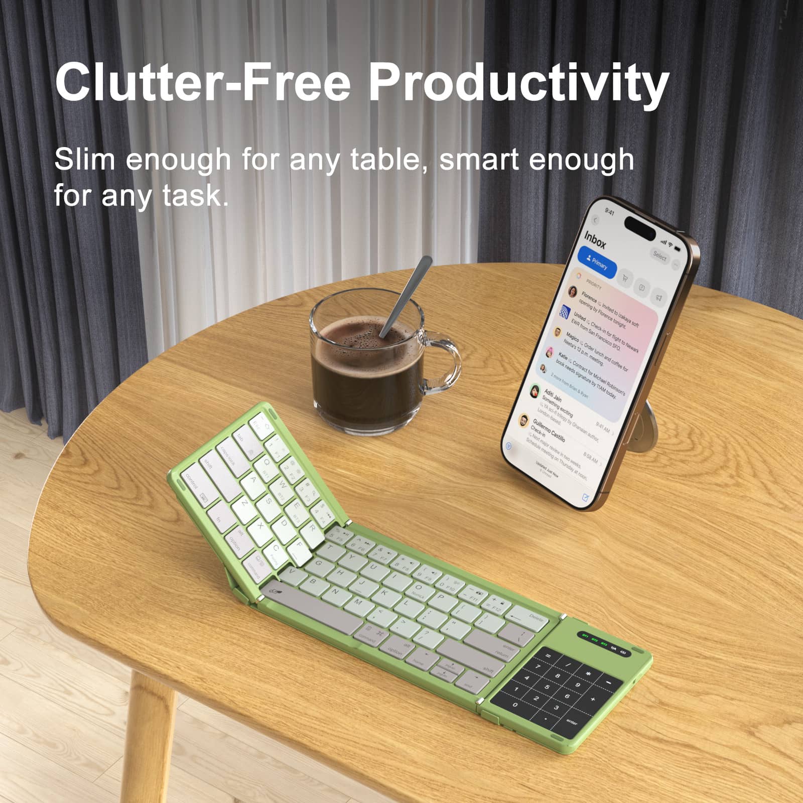 Cube Pocket Foldable Bluetooth Keyboard with Touchpad - Image 20