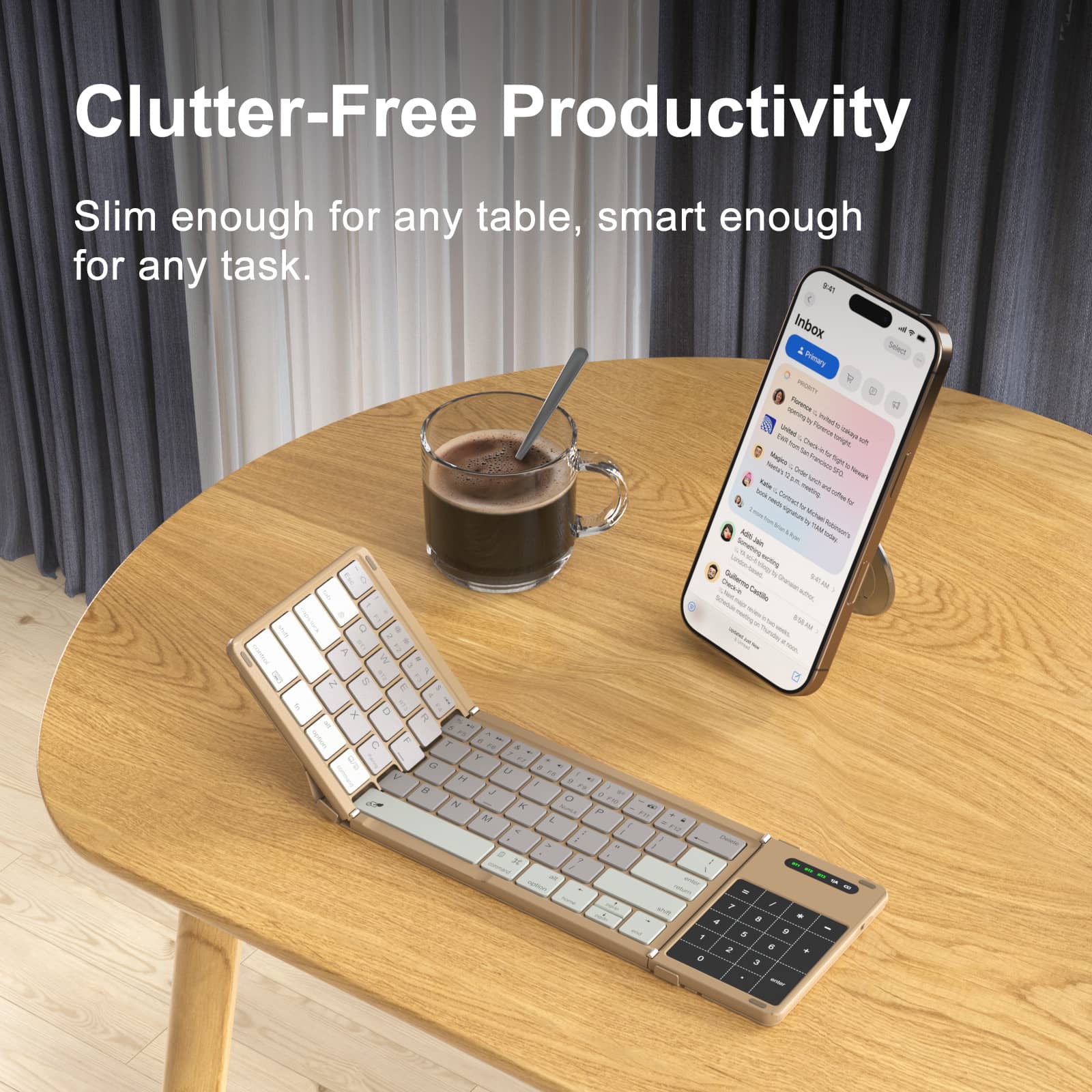 Cube Pocket Foldable Bluetooth Keyboard with Touchpad - Image 29