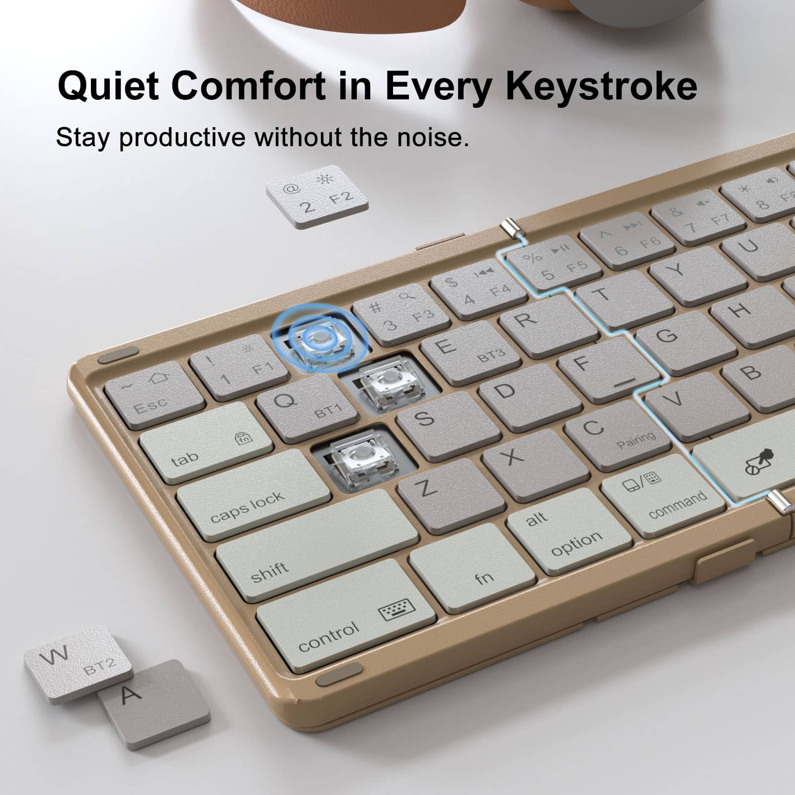 Cube Pocket Foldable Bluetooth Keyboard with Touchpad - Image 30