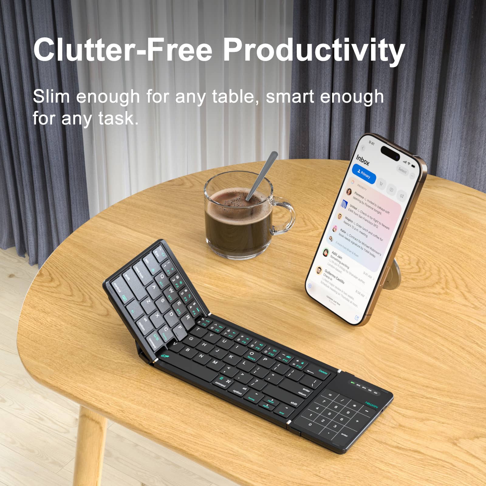 Cube Pocket Foldable Bluetooth Keyboard with Touchpad - Image 4