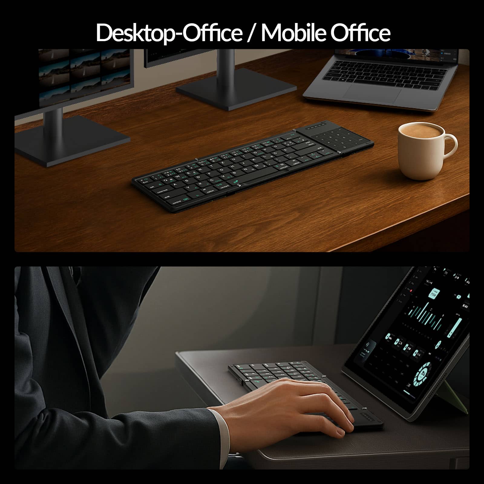 Cube Pocket Foldable Bluetooth Keyboard with Touchpad - Image 59