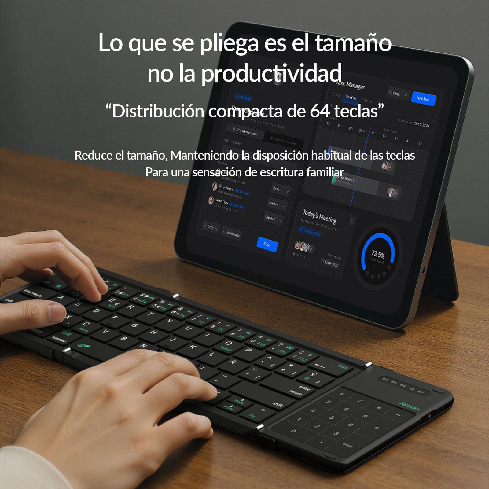 Cube Pocket Foldable Bluetooth Keyboard with Touchpad - Image 70