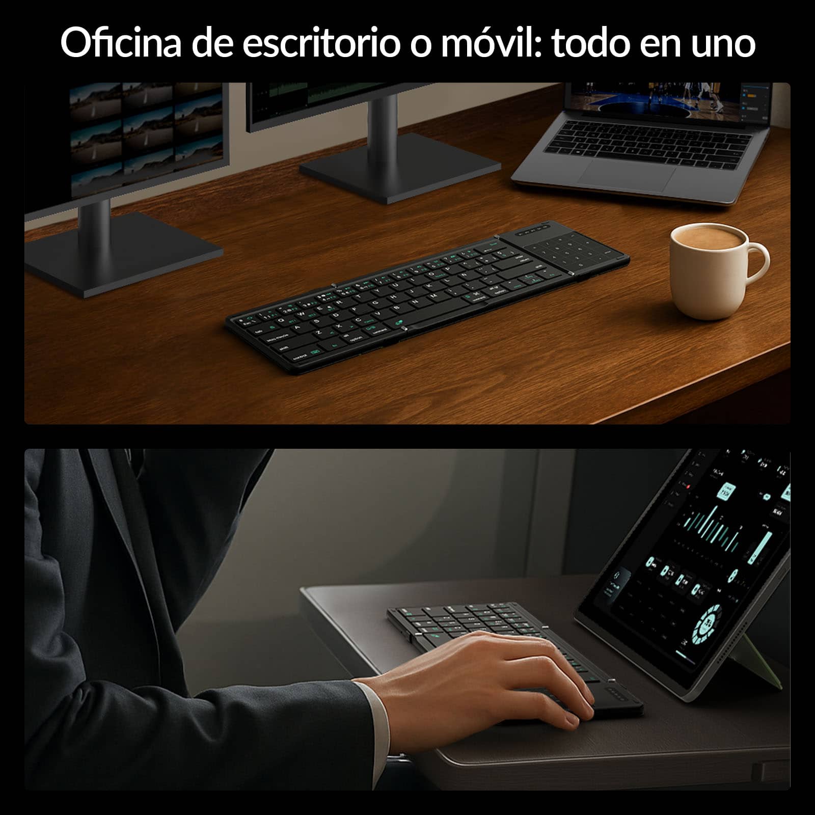 Cube Pocket Foldable Bluetooth Keyboard with Touchpad - Image 73