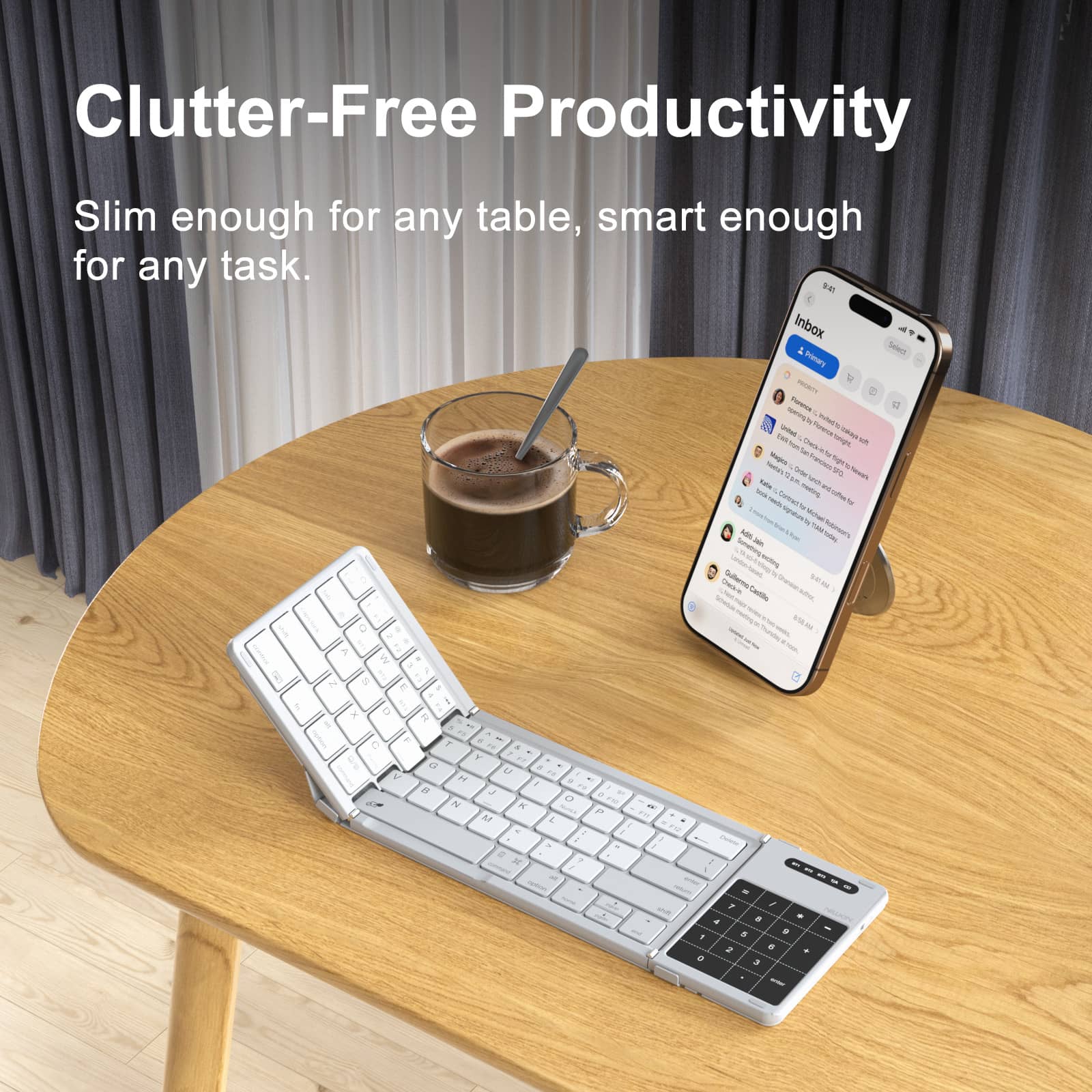 Cube Pocket Foldable Bluetooth Keyboard with Touchpad - Image 79