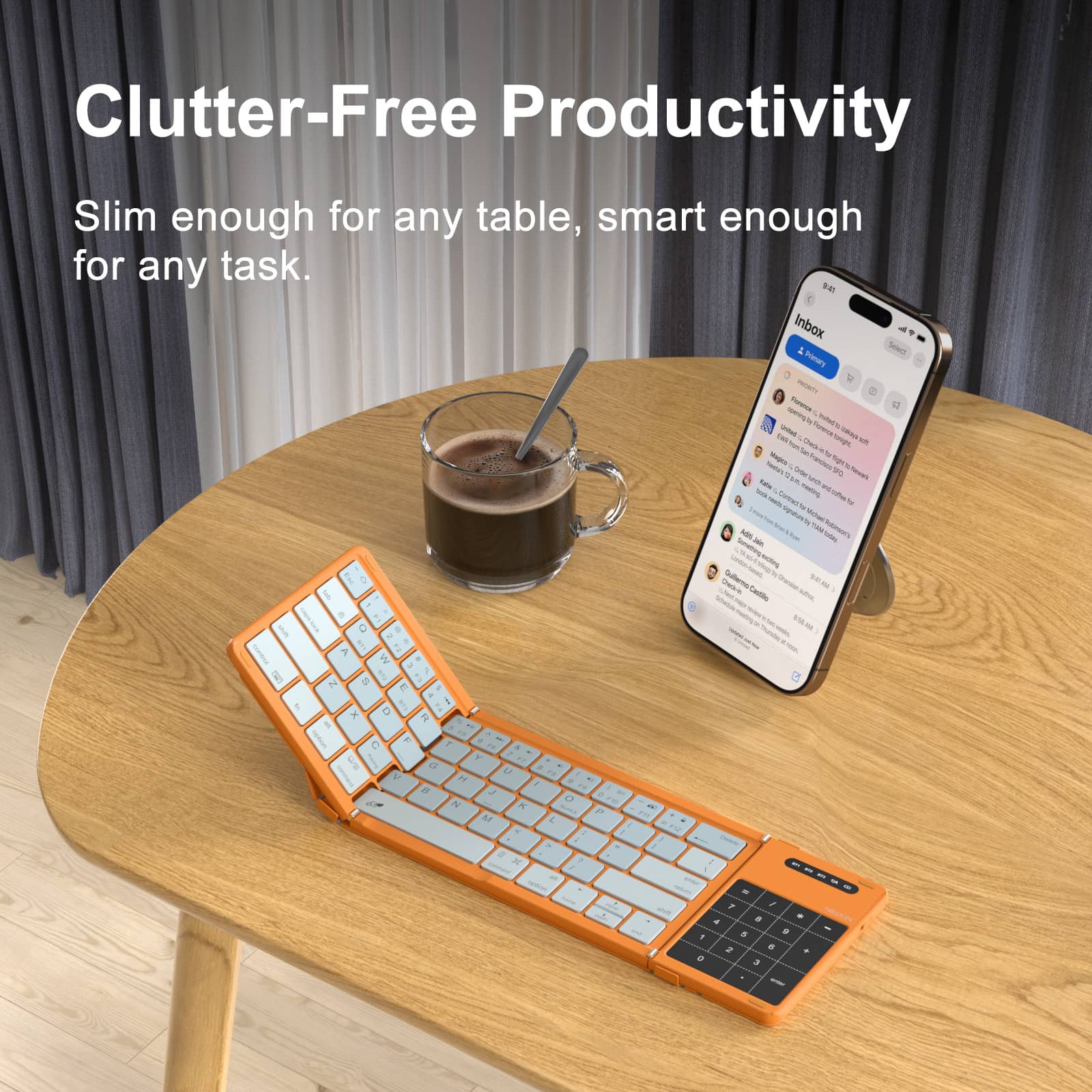 Cube Pocket Foldable Bluetooth Keyboard with Touchpad - Image 88