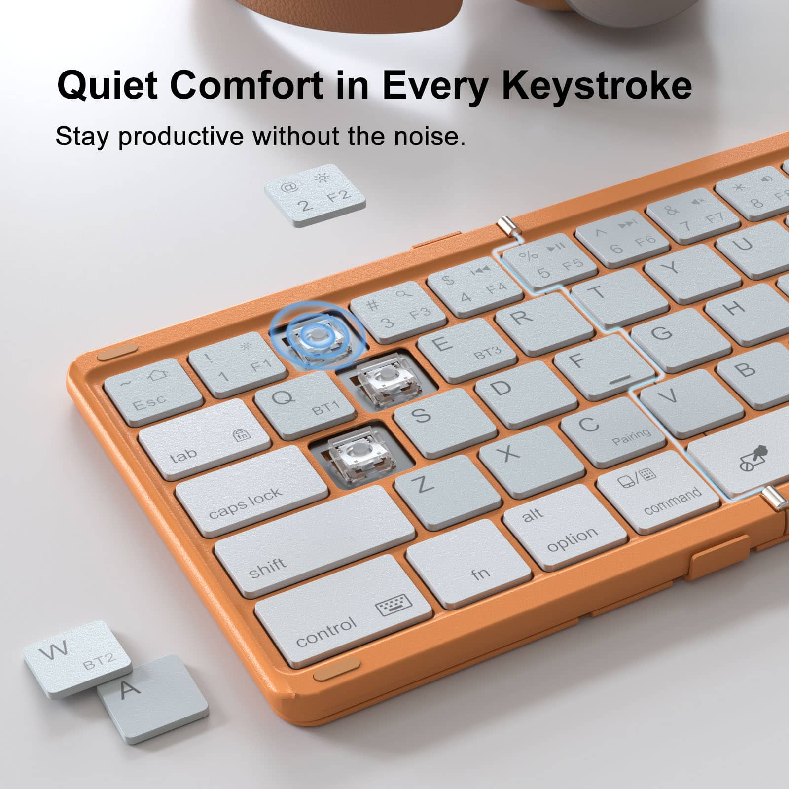Cube Pocket Foldable Bluetooth Keyboard with Touchpad - Image 89