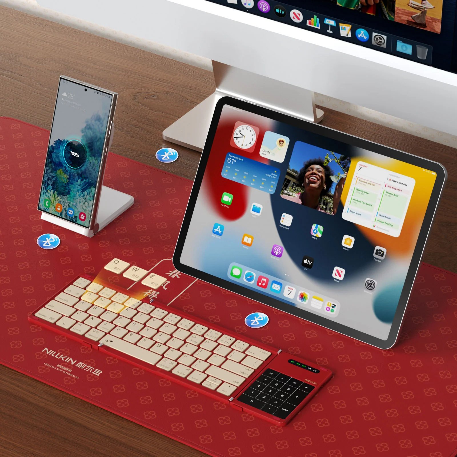 Cube Pocket Foldable Bluetooth Keyboard with Touchpad – Balanced Motion Edition - Image 6