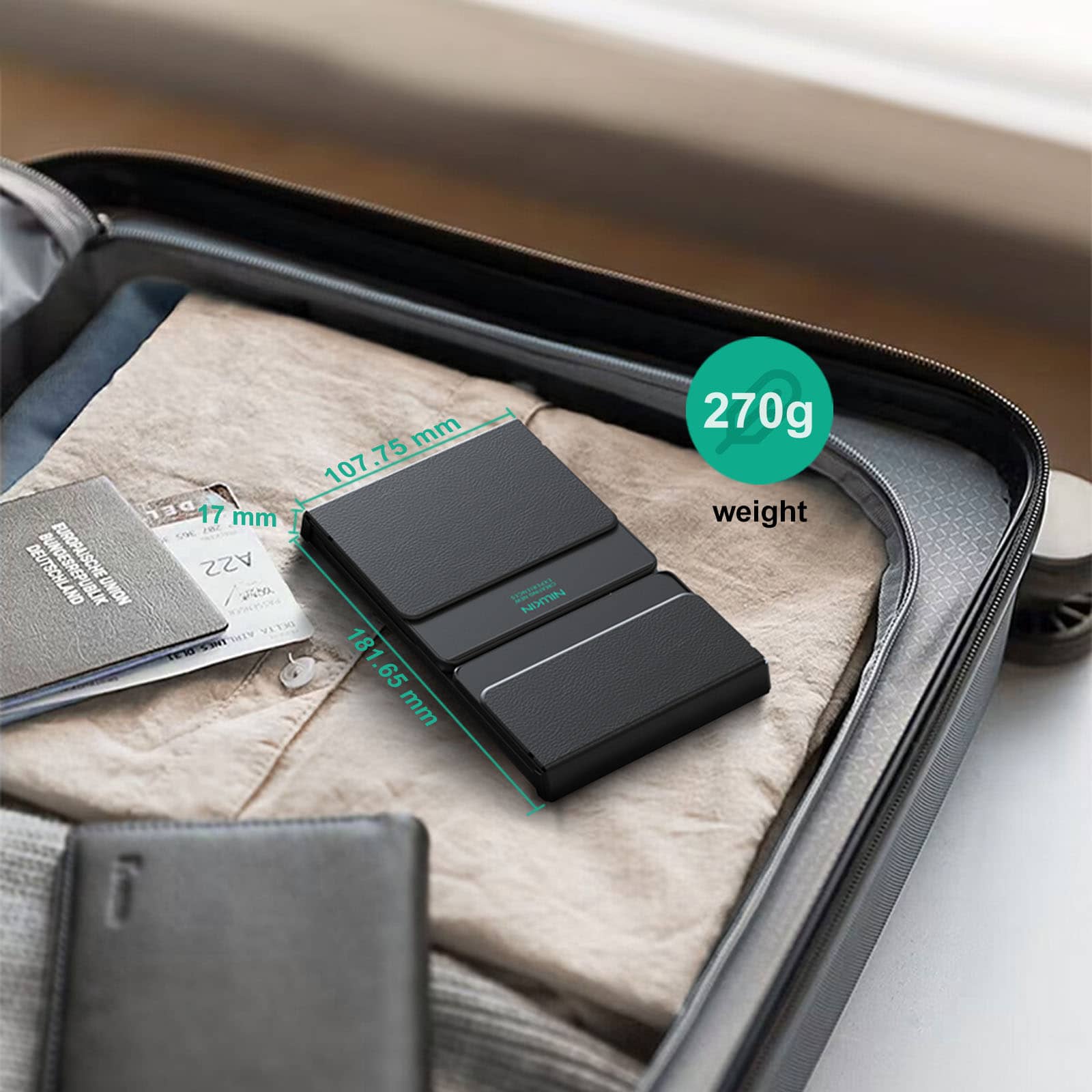 Cube Pocket Foldable Keyboard & FiberSnap Triple Phone Grip Holder - Image 7