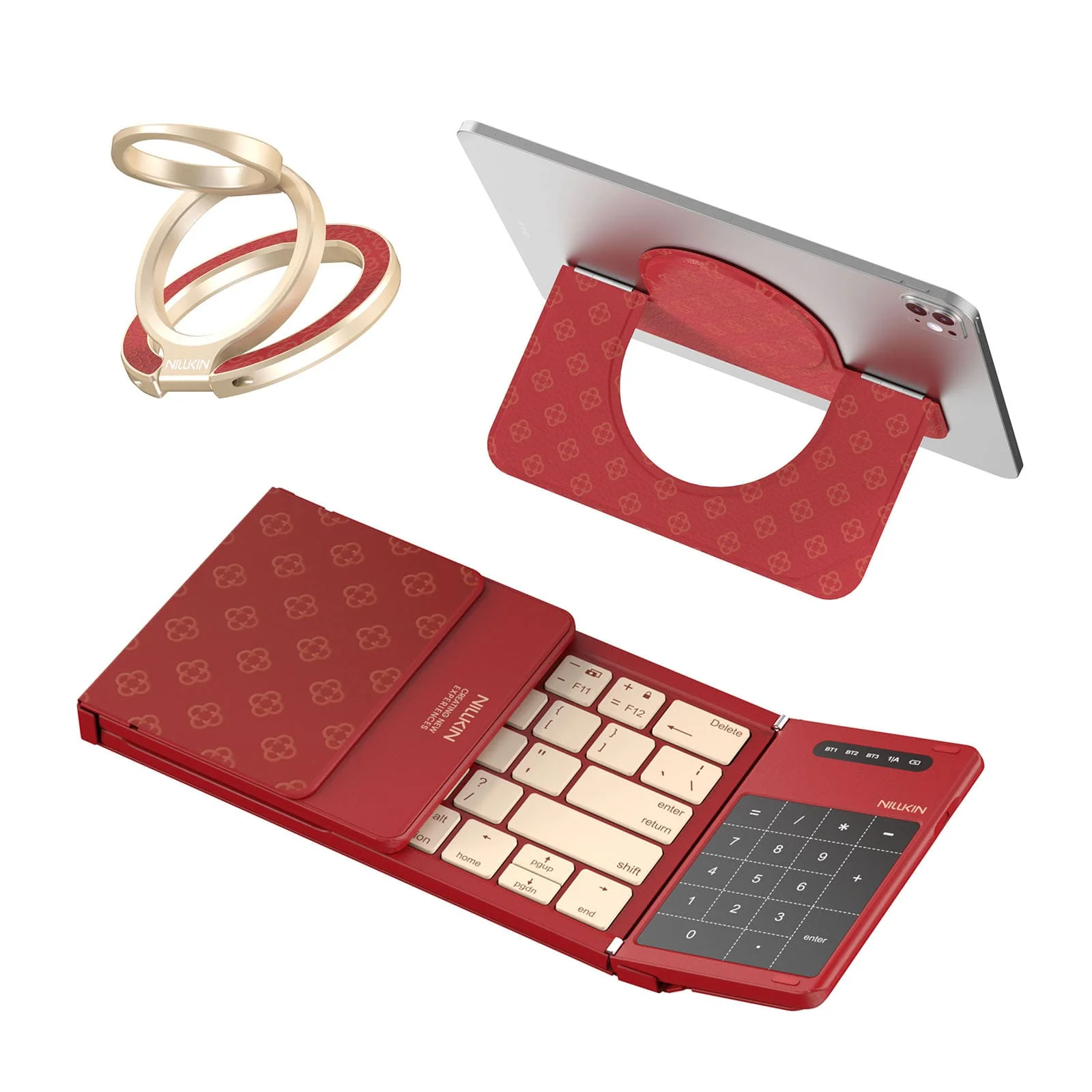 Cube Pocket Keyboard, FlexWing Pro Stand & FiberSnap Magnetic Grip Set – Balanced Motion Edition
