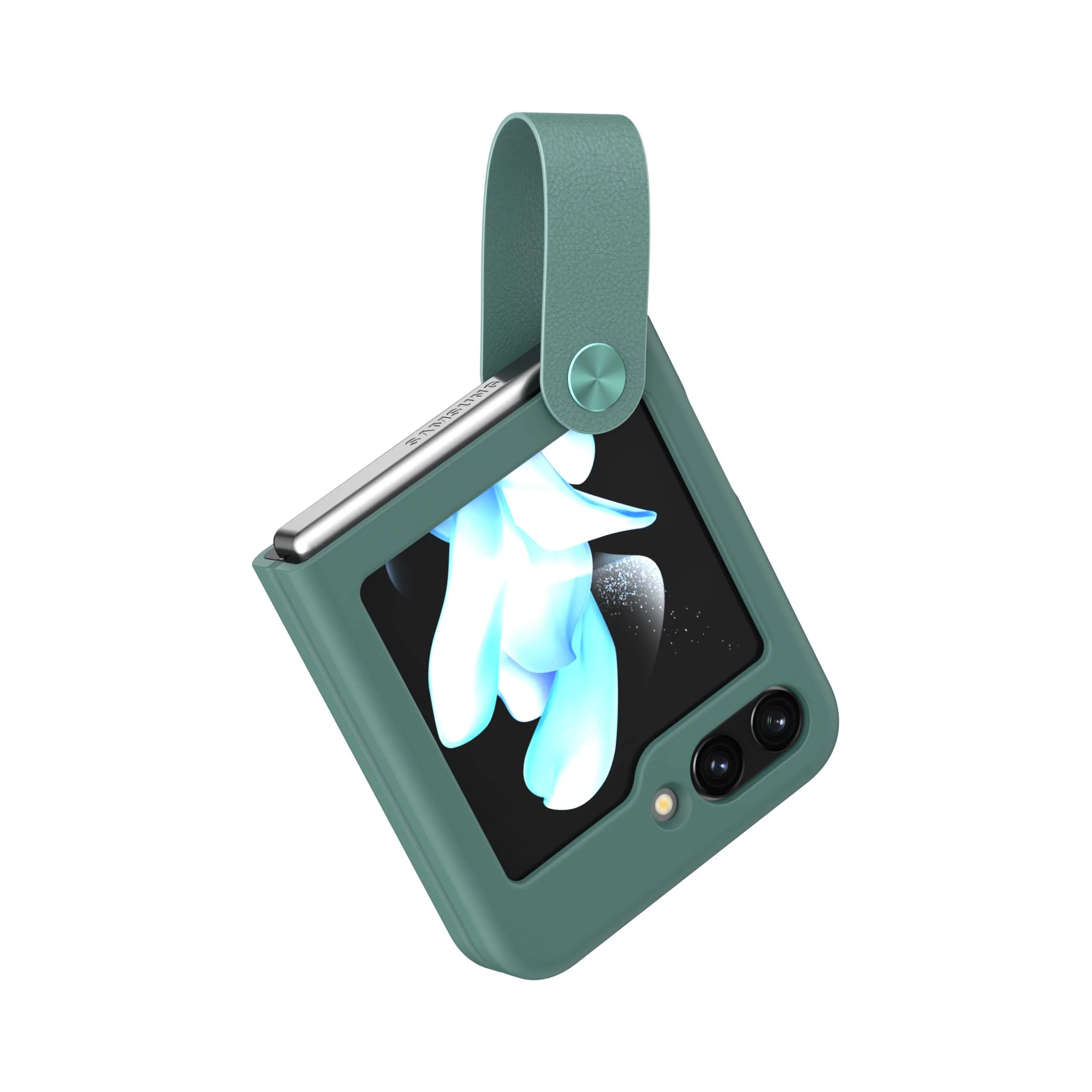 Flex Flip Finger Strap Liquid Silicone Case for Galaxy Z Flip 5 - Image 5