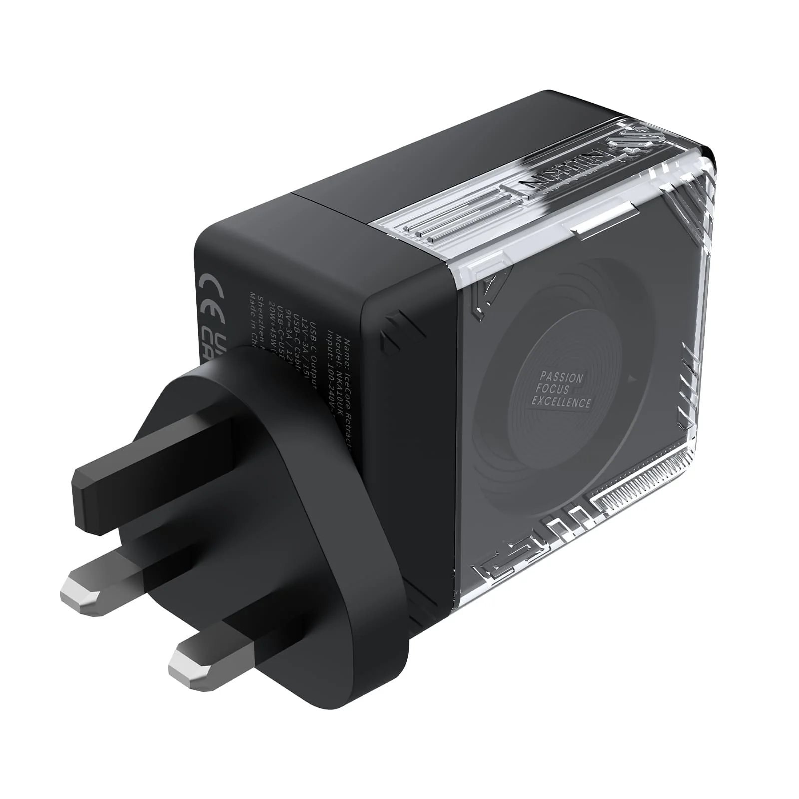IceCore 65W GaN Retractable Charger (0.7m/2.4ft USB-C Cable) with 1.8m/6ft 100W C-to-C Cable - Image 45