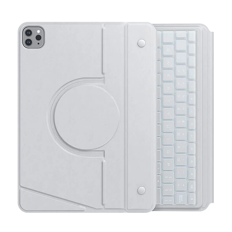 MagicEase Ultra-Slim Magnetic Backlit Keyboard Case (Grey) with Magnetic Charging Stand for iPad Series - Image 106