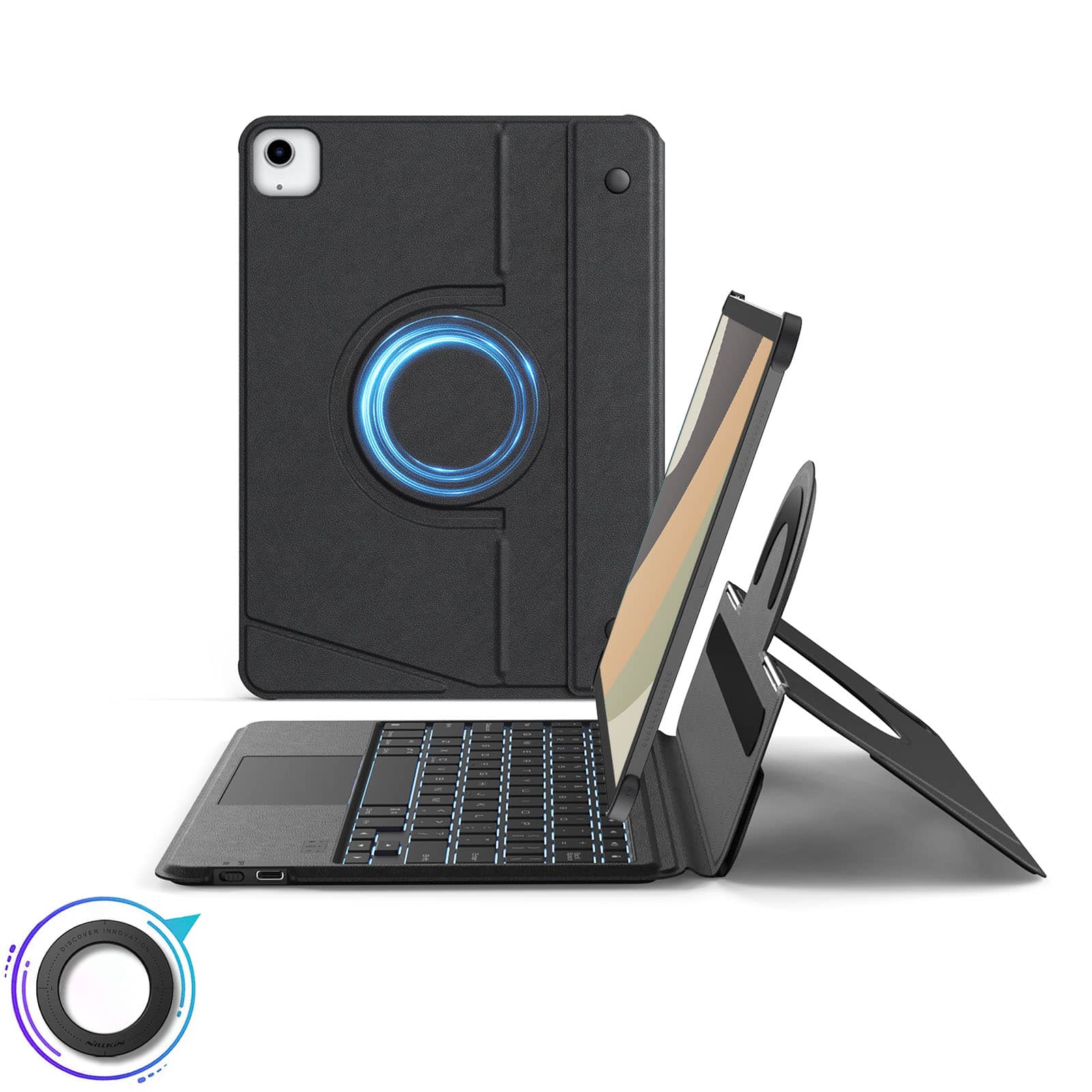 MagicEase Ultra-Slim Magnetic Backlit Keyboard (Midnight Black) for iPad Series