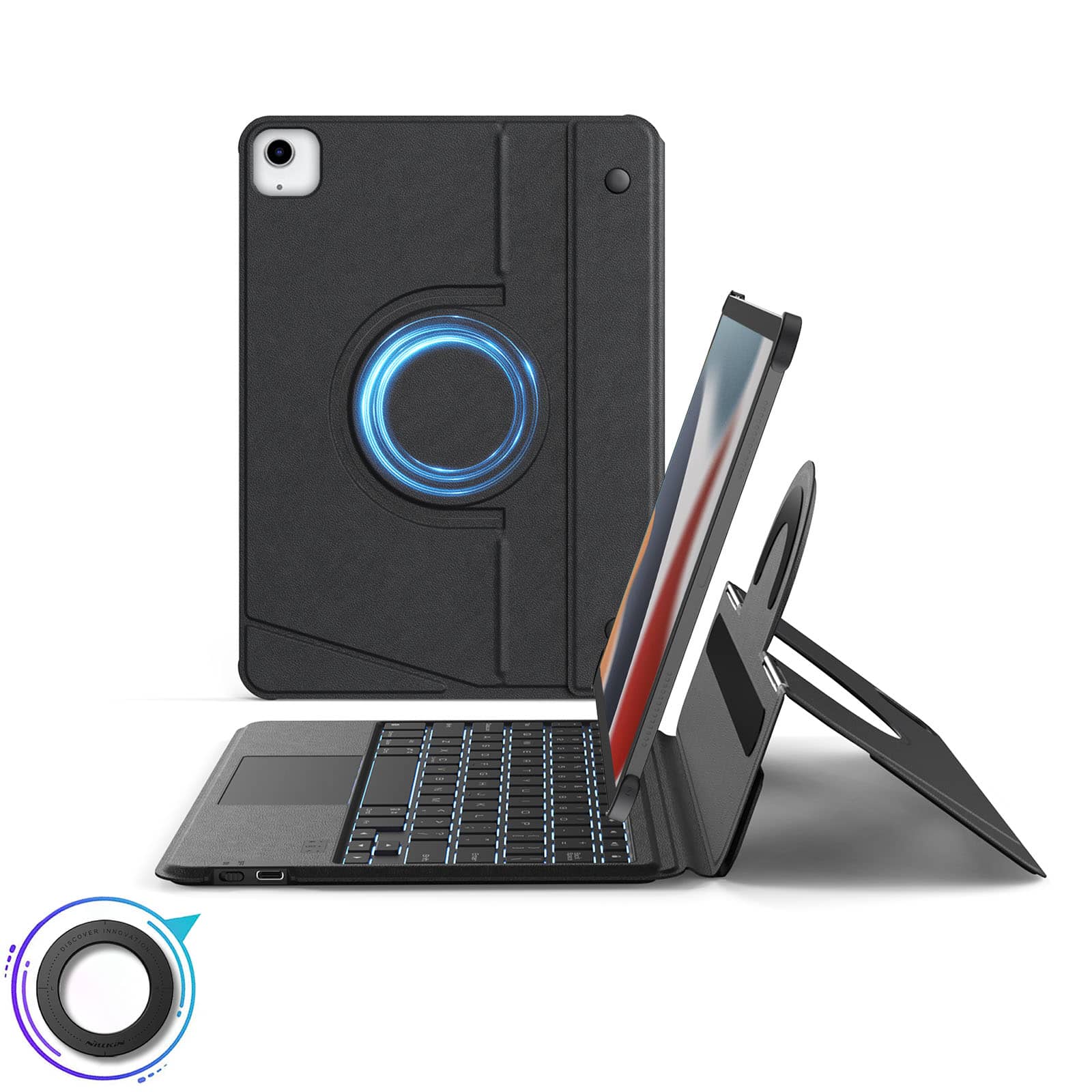 MagicEase Ultra-Slim Magnetic Backlit Keyboard (Midnight Black) for iPad Series - Image 13