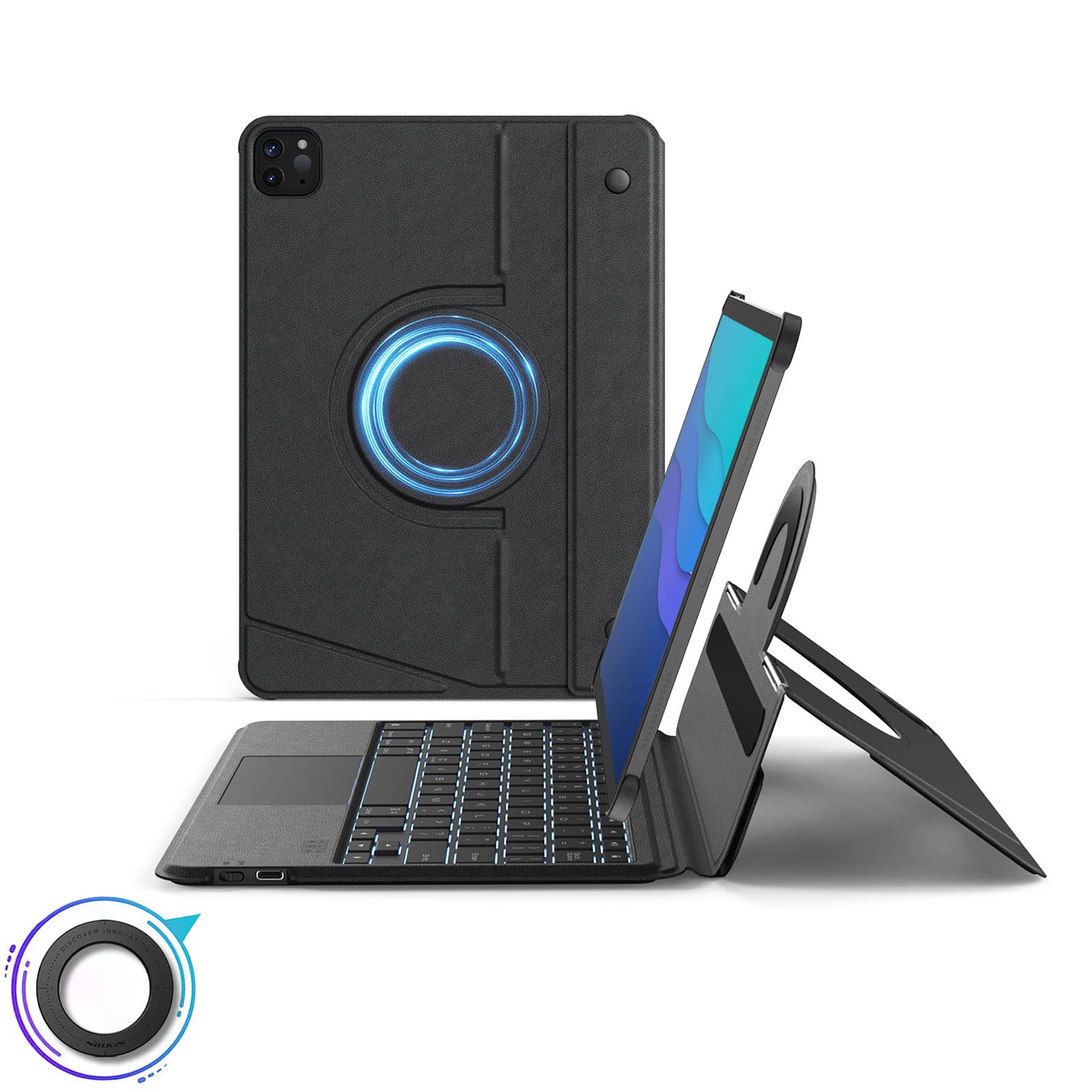 MagicEase Ultra-Slim Magnetic Backlit Keyboard (Midnight Black) for iPad Series - Image 19
