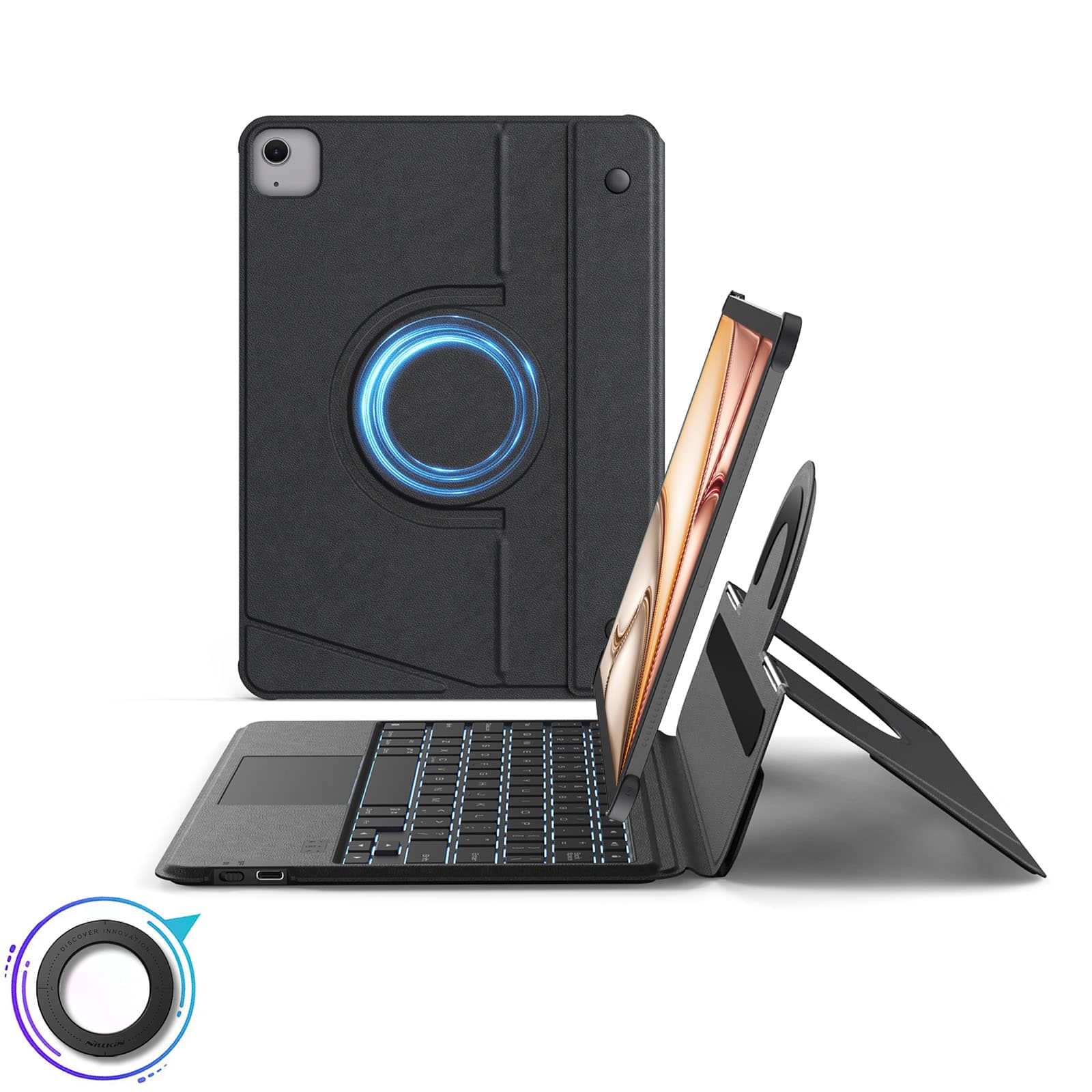 MagicEase Ultra-Slim Magnetic Backlit Keyboard (Midnight Black) for iPad Series - Image 31