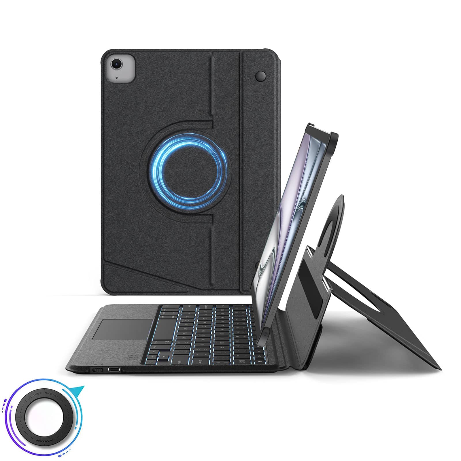 MagicEase Ultra-Slim Magnetic Backlit Keyboard (Midnight Black) for iPad Series - Image 55