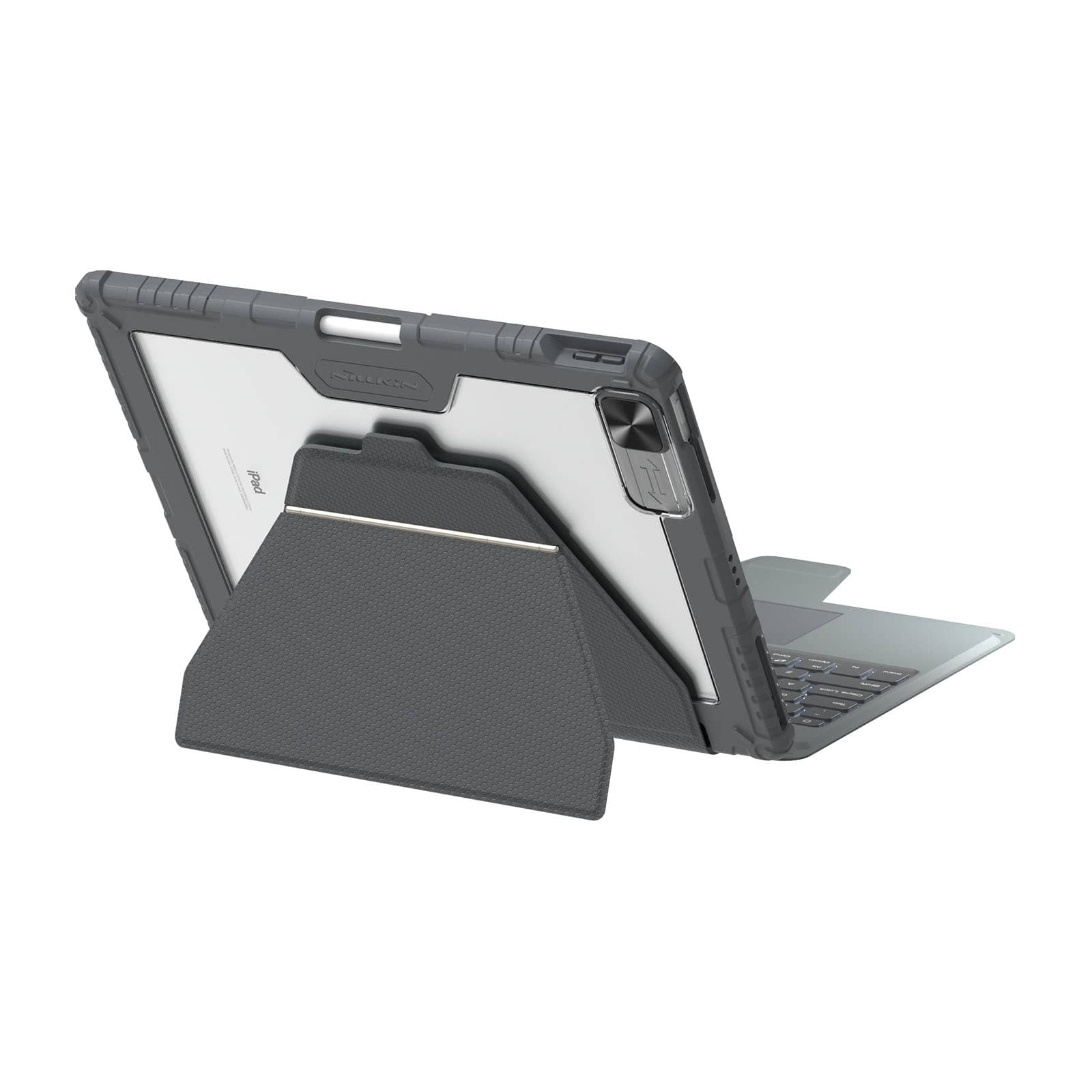 Magnetic Bumper Link Backlit Keyboard Case (Grey) for iPad Series - Image 20