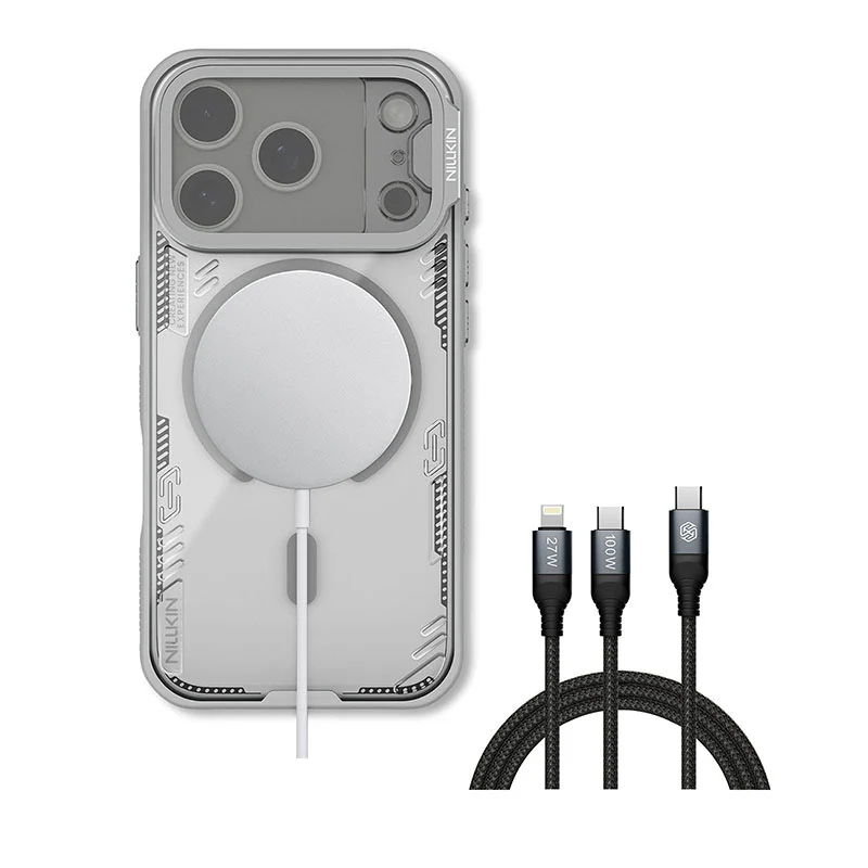 MagSafe® Compatible Iceblade CamProp Case with Transparent Camera Cover & 2-in-1 Charging Cable for iPhone 17 Series - Image 7