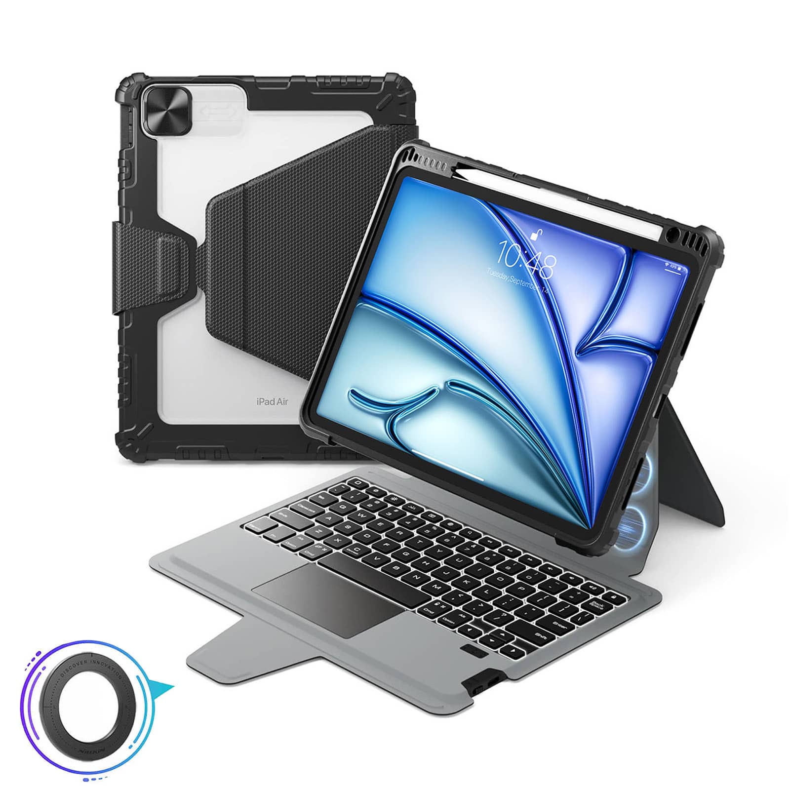Magnetic Bumper Link Backlit Keyboard Case (Black) for iPad Series - Image 37