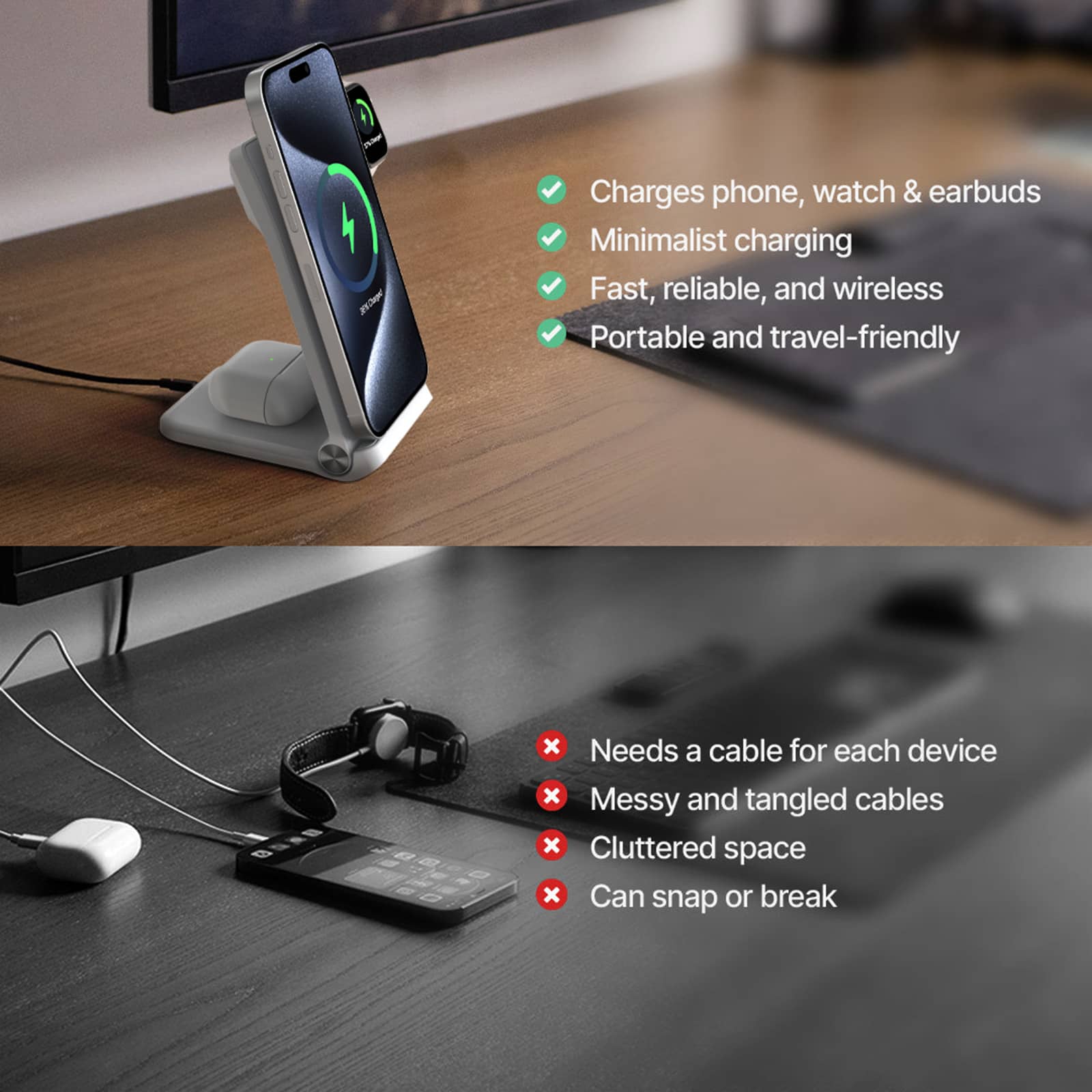 PowerTrio Foldable 3-in-1 Wireless Charging Station - Image 37